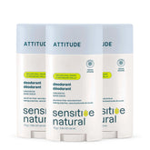 Deodorant 3-pack - Sensitive Skin Unscented-Plastic - 3 x 2.64 OZ.