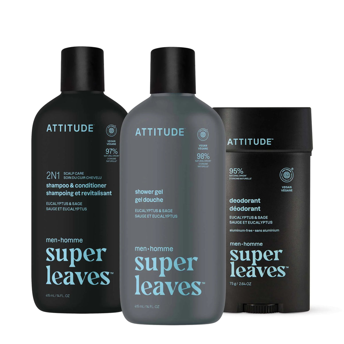 Men Hair & Body Care Kit Eucalyptus & Sage-Bundle