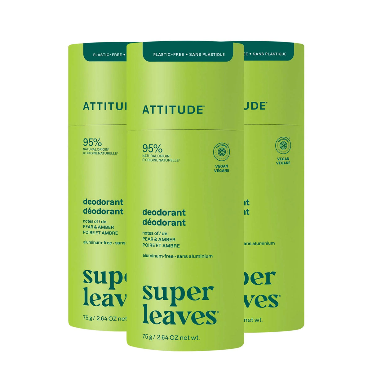 Deodorant 3-pack Pear & Amber-Solid - 3 x 2.64 OZ.