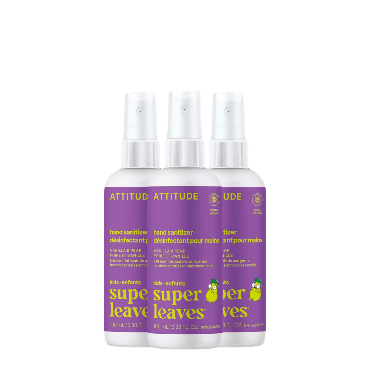 Kids Hand Sanitizer 3-pack Vanilla & Pear-3 x 3.38 FL. OZ.