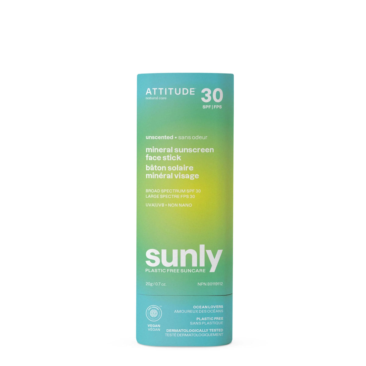 Mineral Sunscreen Face Stick - Spf 30 Unscented-0.7 OZ